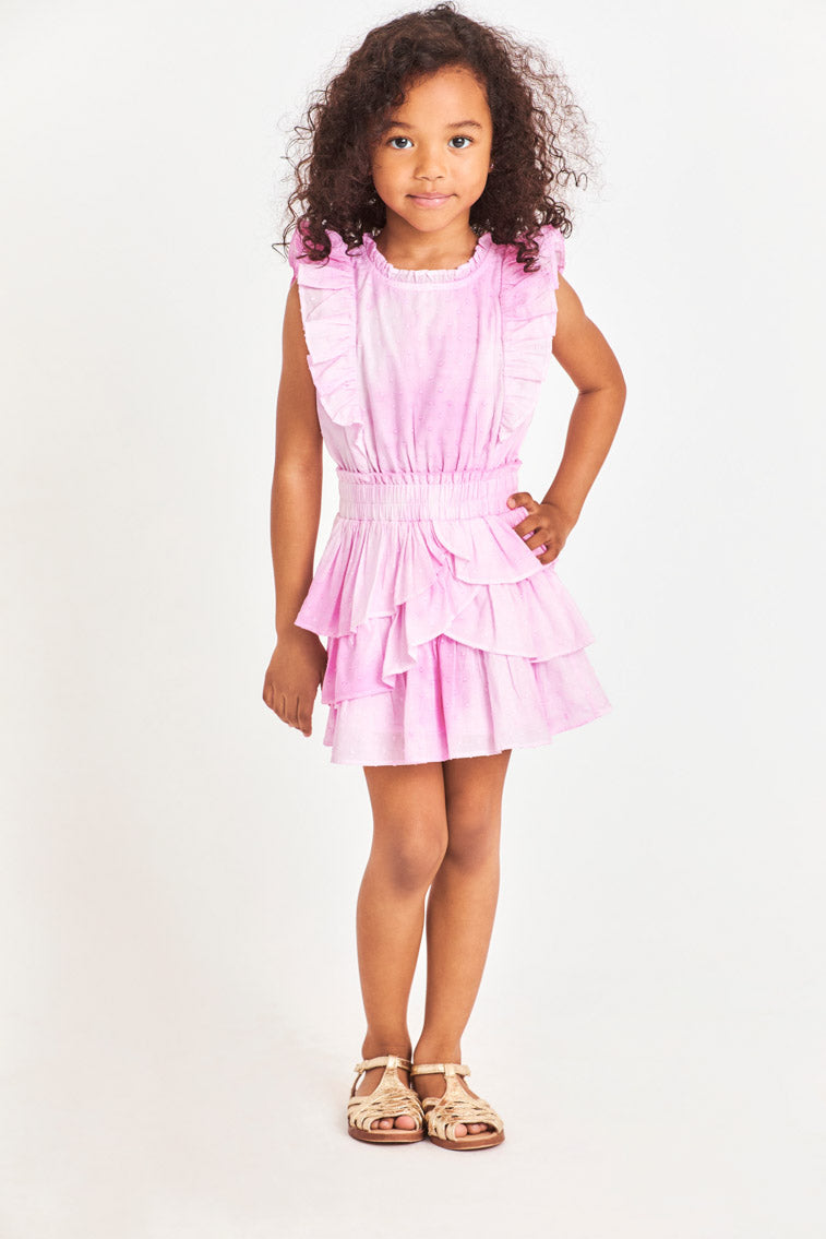 Girls Decker Heritage Dress - Peony Pink | Vintage-Inspired Floral Dress for Kids | Perfect for Parties, School & Special Occasions