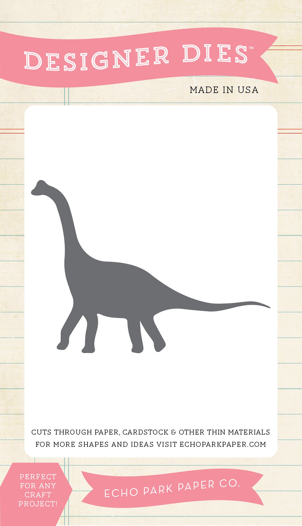 Echo Park Paper Company Brachiosaurus Die Set - Dinosaur Scrapbooking Supplies for Card Making, DIY Crafts, and Memory Albums | Perfect for Scrapbookers and Paper Craft Enthusiasts