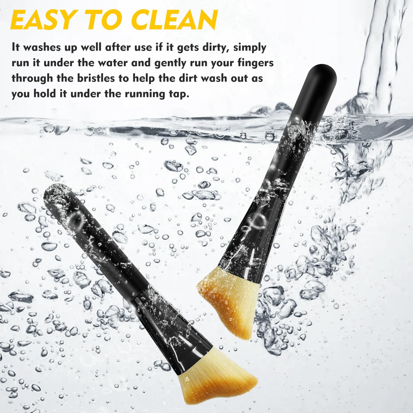 Premium Car Detailing Brush - Ultra Soft Bristles for Gentle Automotive Interior Cleaning | Essential Car Care Accessories for Dashboard, Vents & Hard-to-Reach Areas | Perfect for Car Detailing, Home & Office Use