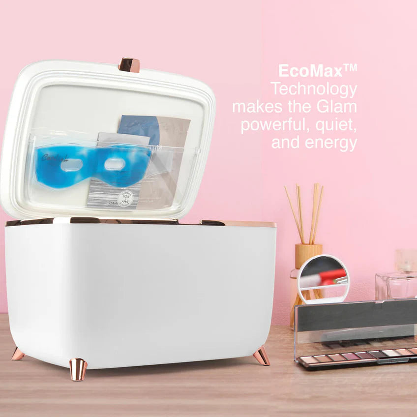 Cooluli Glam 9L Mini Fridge for Skincare & Makeup - Portable Cosmetic Cooler with USB Power for Bedroom, Office, Dorm | Perfect for Storing Perfumes, Serums & Beauty Products