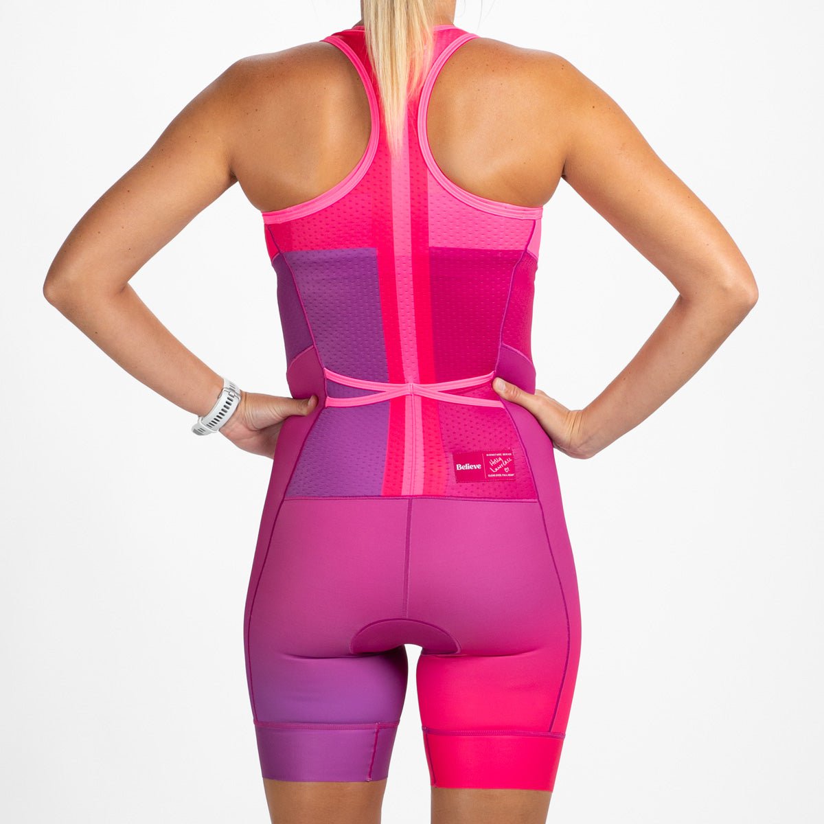 Women's Limited Edition Tri-Sleeves Fleece Racesuit - Believe - Perfect for Running, Cycling & Outdoor Sports