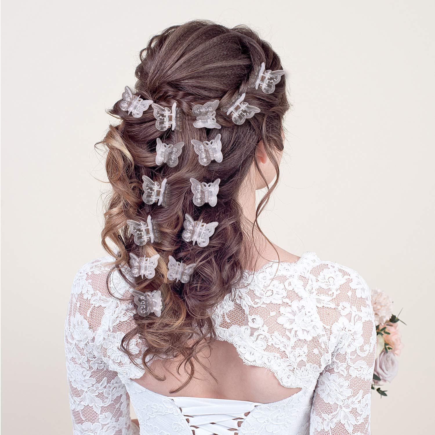 60 Pieces Mini Butterfly Hair Clips - Clear Plastic Hair Claws for Women & Girls - Hair Accessories for School, Work, and Everyday Styling