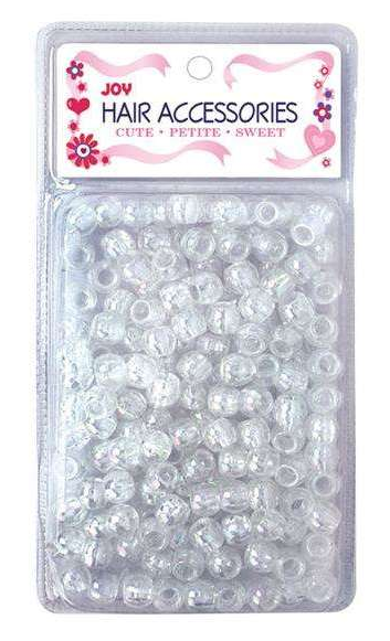 JOY HAIR ACCESSORIES - Translucent Clear Beads for Braids & Hairstyles | DIY Hair Jewelry for Women & Girls