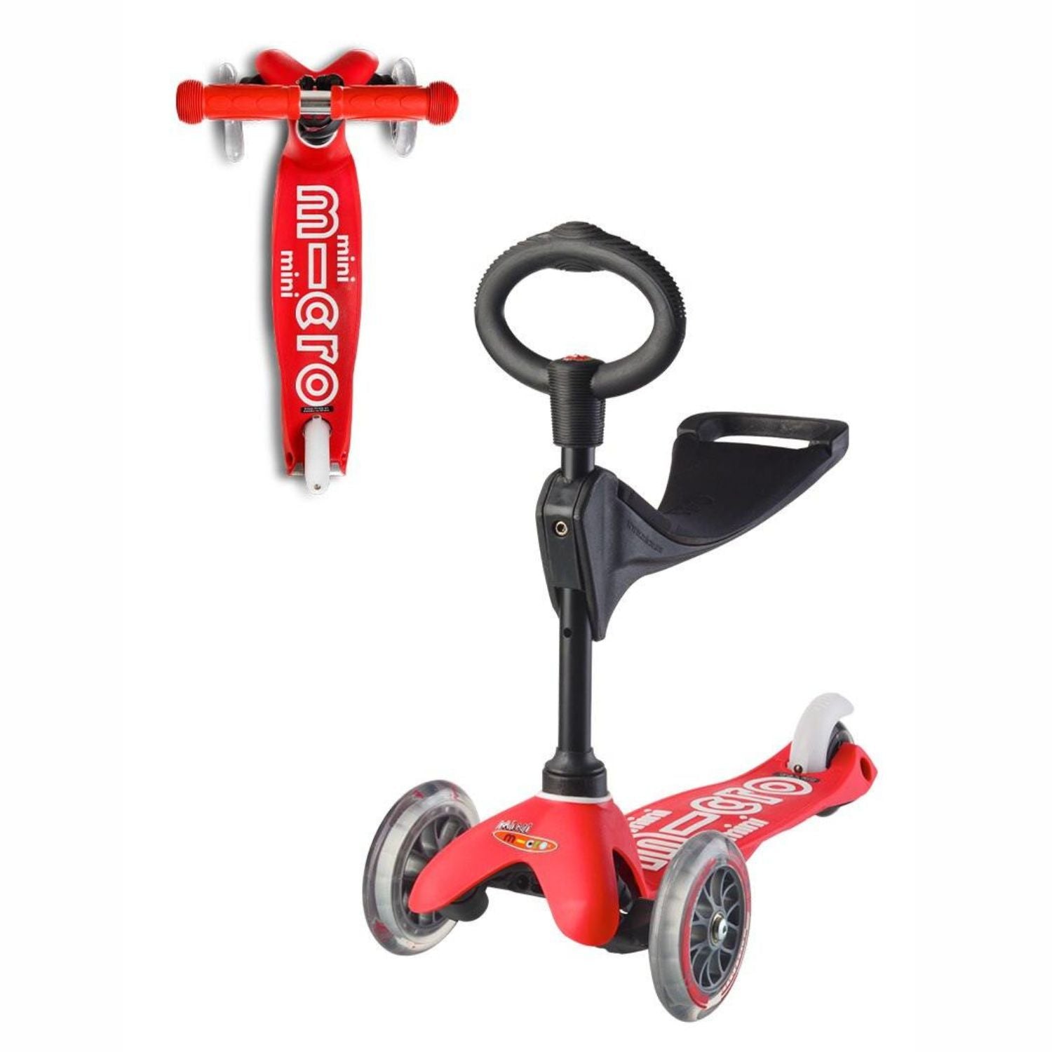 Micro Kickboard Mini 3-in-1 Scooter for Kids - Adjustable Toddler to 5 Years Old - 3 Modes (Sit, Ride, Scoot) - Perfect for Indoor & Outdoor Play, Park Adventures & Learning Balance