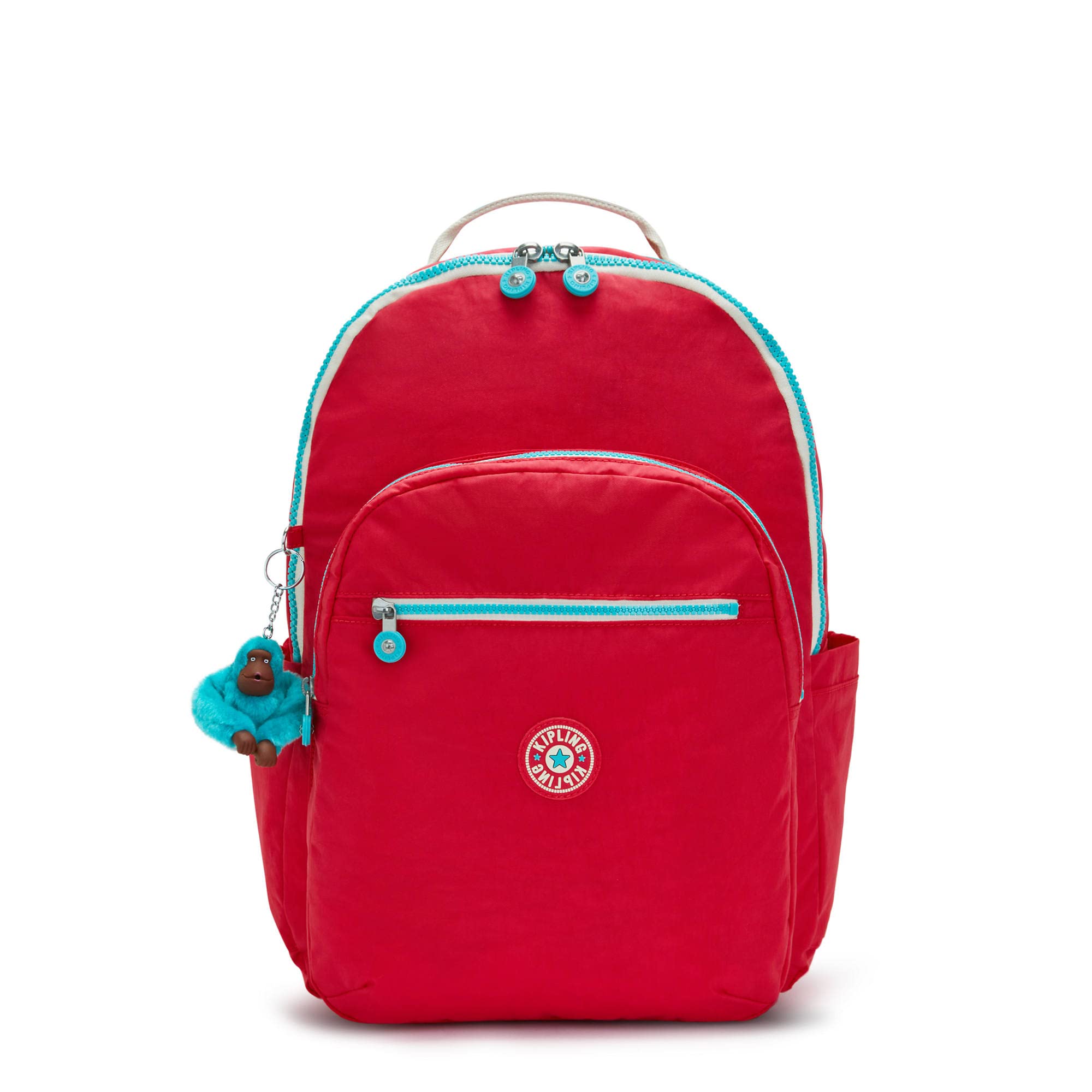 Kipling Seoul Extra Large 17 Inch Laptop Backpack for Women & Men - Lightweight Travel Backpack with Multiple Pockets, True Pink - Perfect for Work, School & Commuting