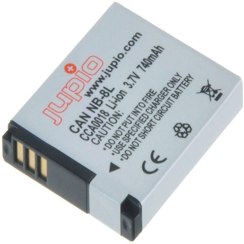 Jupio NB-8L Replacement Battery for Canon Cameras - 3.6V 740mAh High Capacity Lithium-Ion Battery - Perfect for Travel, Photography & Vlogging