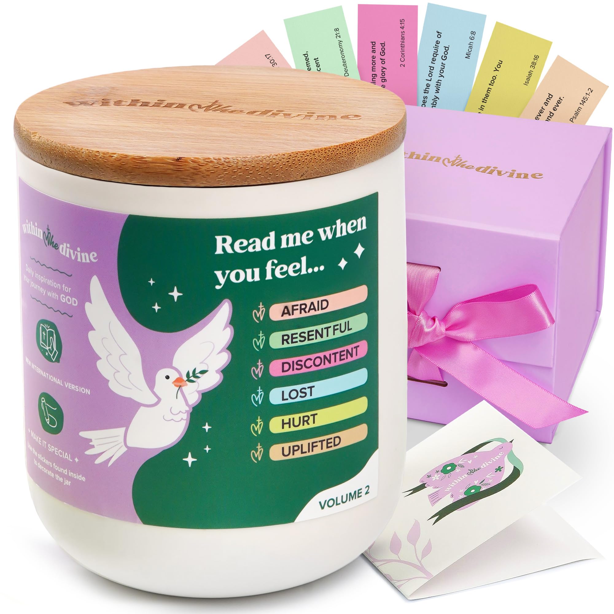 Bible Verse Prayer Jar - 120 Color-Coded Inspirational Scripture Cards for Christian Devotion, Perfect Easter Gift for Women & Men | Daily Encouragement, Bible Study & Faith Building