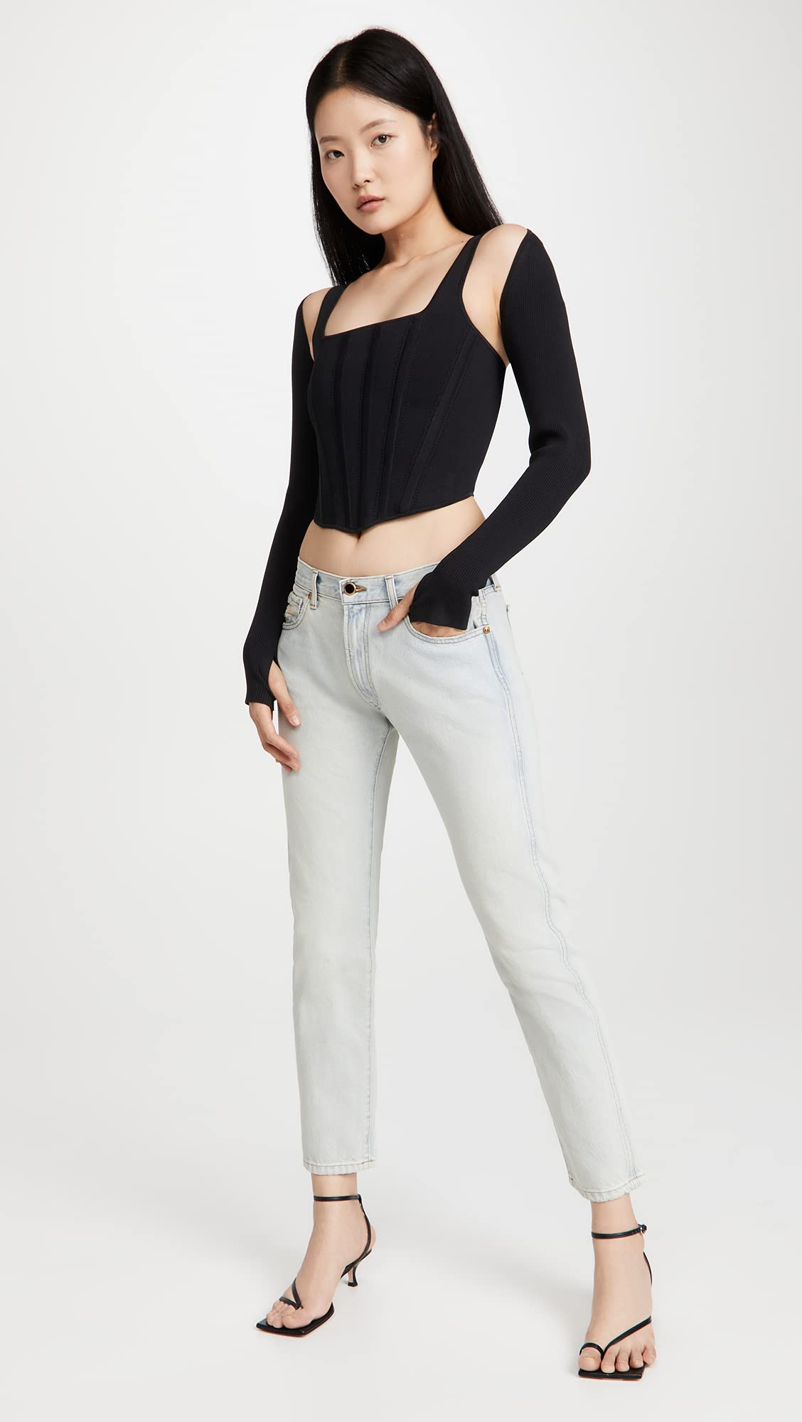 Dion Lee Women's Pointelle Corset Top - Sexy Lace Bustier for Women | Perfect for Date Night, Parties & Layering Outfits