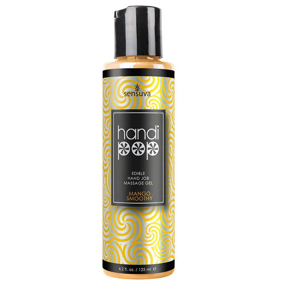 HandiPop Edible Massage Gel - Mango Smoothie Flavor | Couples Intimate Massage Lotion for Sensual Play & Romantic Moments