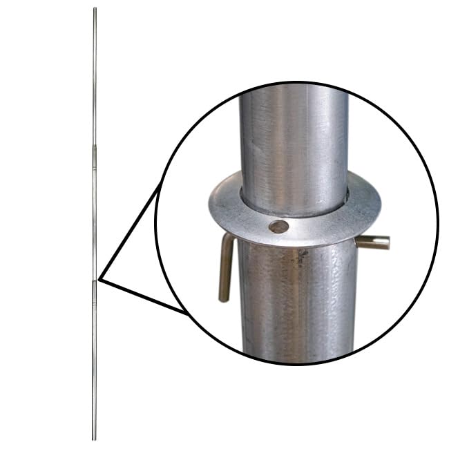 DP16 Telescoping Mounting Post - 3 Piece Adjustable Pole Assembly for Outdoor Security Cameras, Solar Panels & Antennas