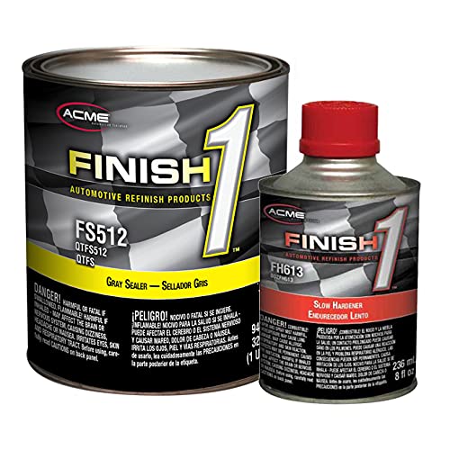 Sherwin-Williams Acme Finish 1 4.1 VOC Gray Enamel Sealer Undercoat - Slow Dry Quart Kit for Furniture, Cabinets & Woodworking Projects