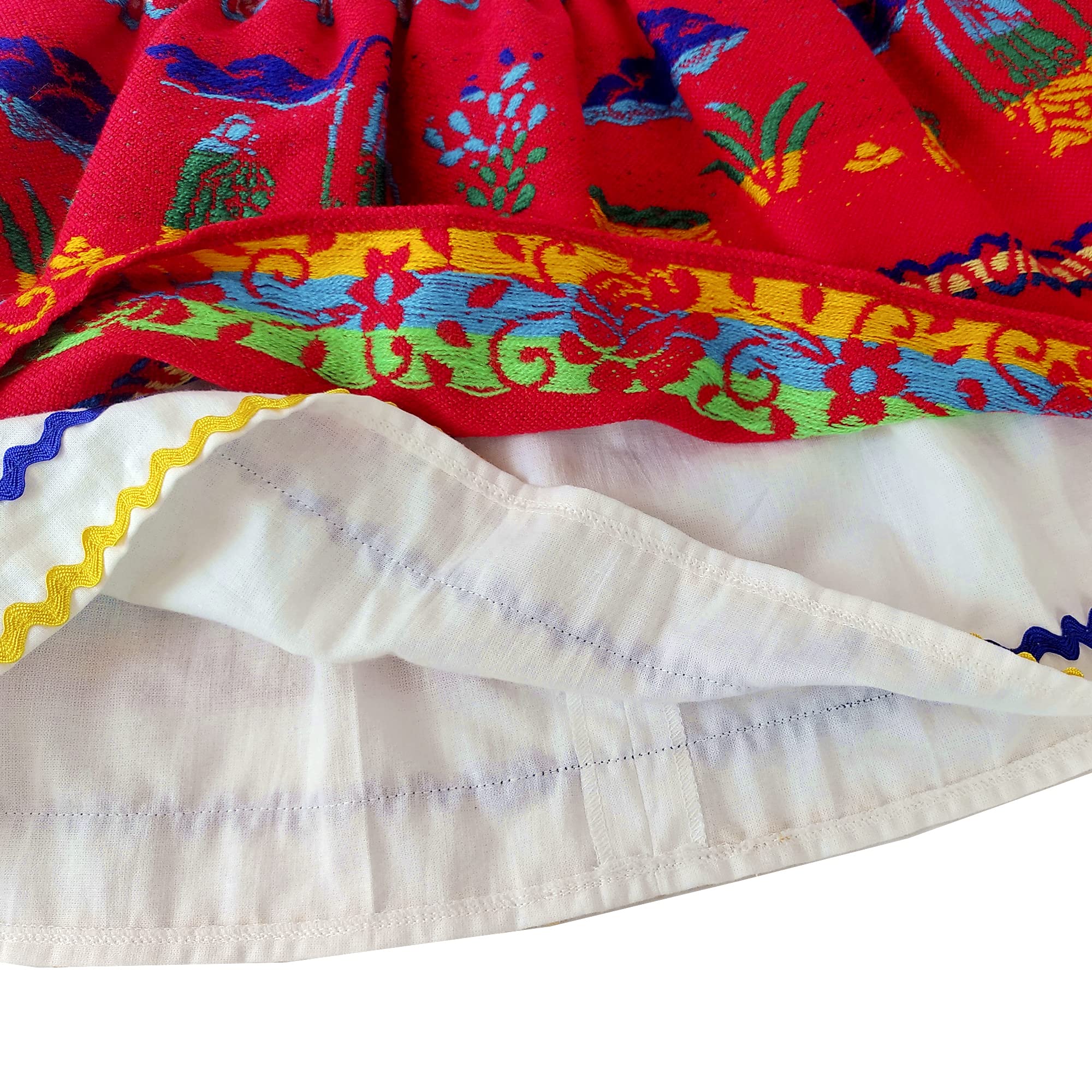 Handmade Embroidered Virgin of Guadalupe Baby Girl Dress - 100% Cotton Lupita Toddler Dress for 6 Months - Perfect for Baptism, First Communion & Special Occasions