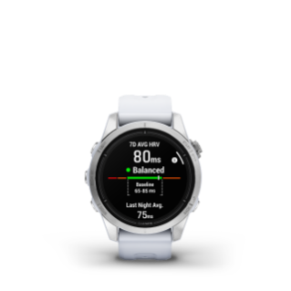 Garmin Epix Pro (Gen 2) Smartwatch - 42mm Silver Stainless Steel Case with Whitestone Band | GPS, Heart Rate Monitor, Sports & Fitness Tracking | Perfect for Running, Hiking & Outdoor Adventures