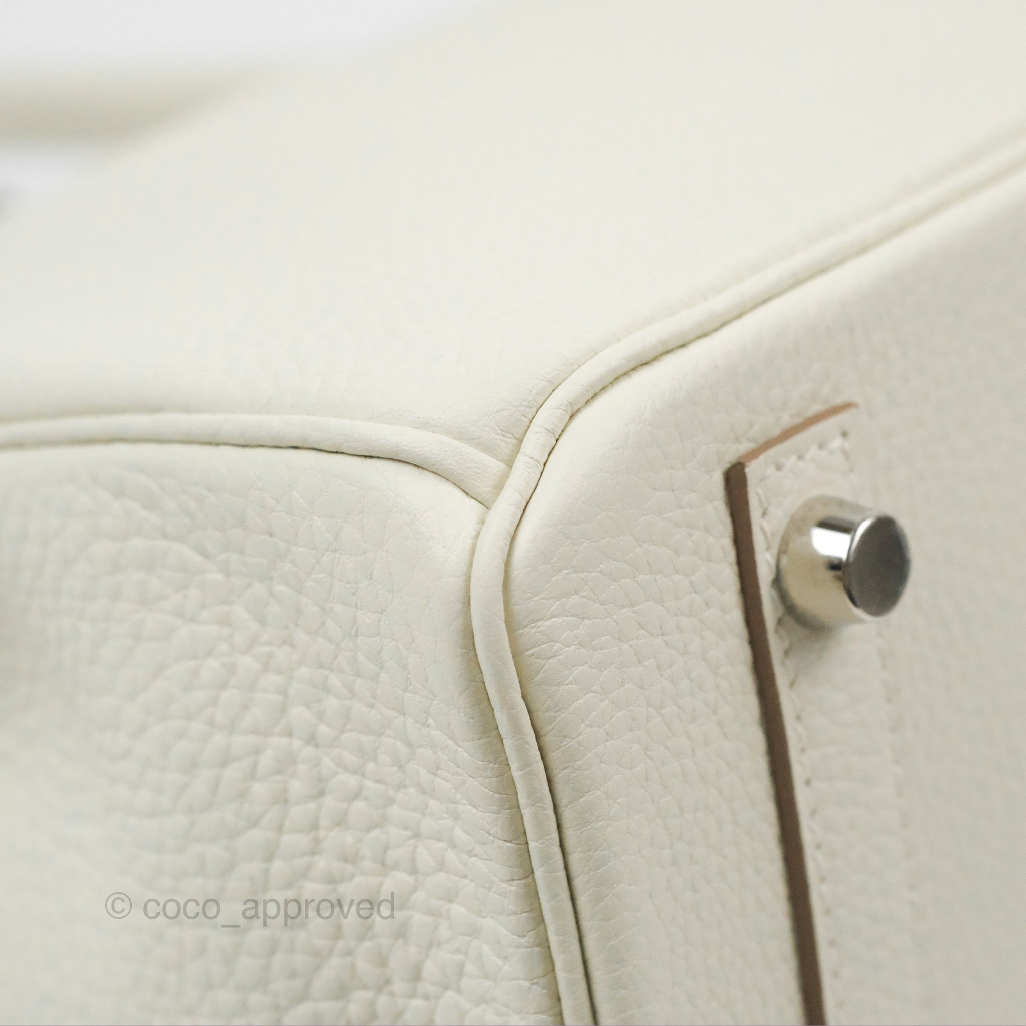 Authentic Hermès Retourne Birkin 30 Handbag in Mushroom Togo Leather with Palladium Hardware - Luxury Designer Tote for Women, Perfect for Office, Travel & Special Occasions