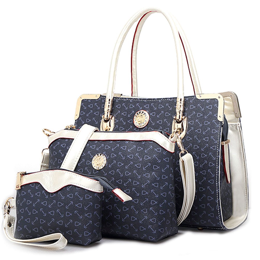 Stylish 3-Piece Designer Handbag Set - Multi-Purpose Patent Leather Shoulder & Crossbody Purses for Women | Perfect for Work, Travel, and Everyday Use