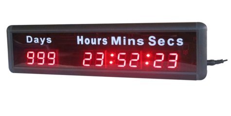 BESTLED 1 Inch 9-Digit LED Countdown Timer & Clock with Days/Hours/Minutes/Seconds Display | Remote Control (Up to 1000 Days) - Perfect for Events, Classrooms, Labs & Productivity Tracking