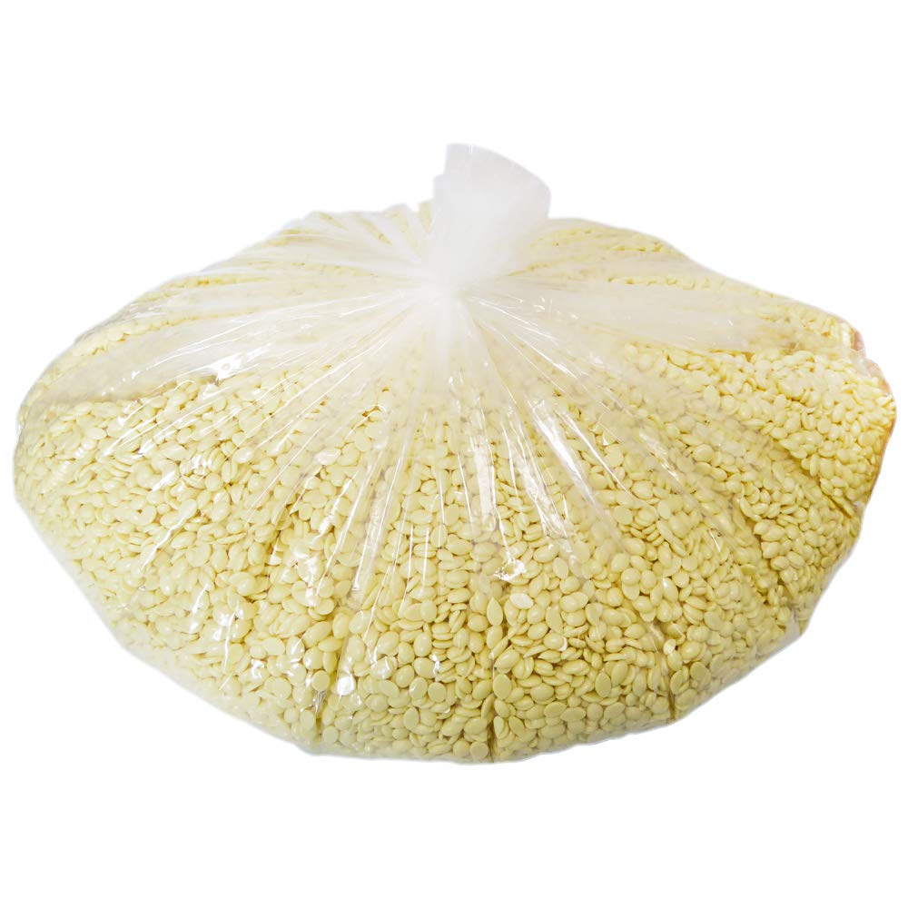 Waxness Professional Premium Hard Wax Beads - White Chocolate Scent (22lb/10kg Bulk) for Hair Removal & Spa Treatments