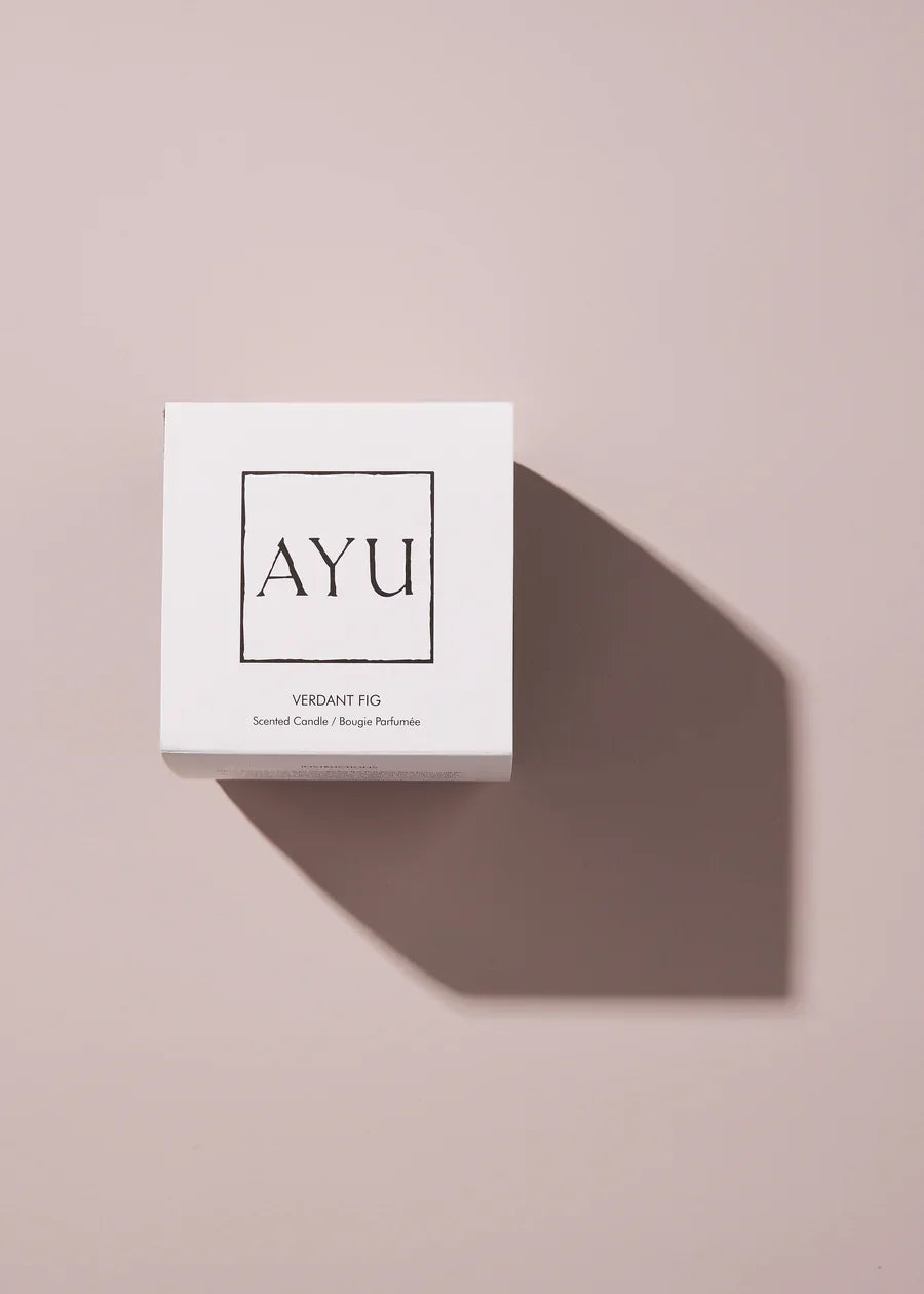 AYU Scented Candle - Verdant Fig Scent, 300g Soy Wax Candle for Home, Relaxation & Aromatherapy | Perfect for Bedroom, Bathroom & Living Room Decor