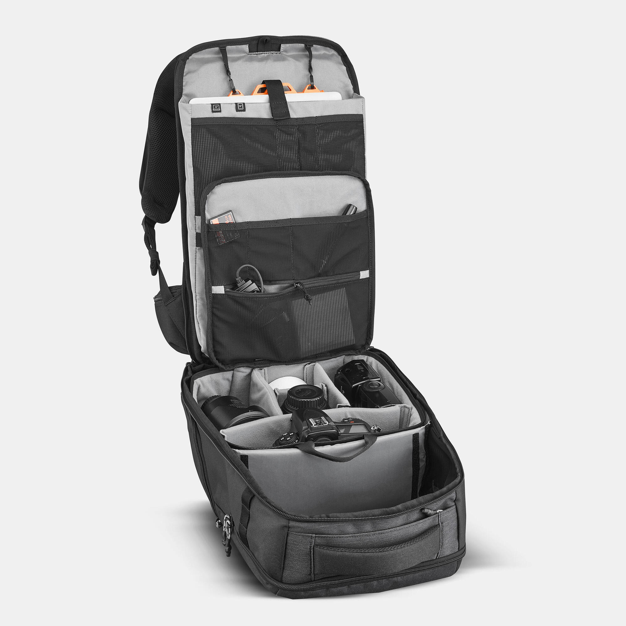 Quechua NH Explorer 900 Focus Camera Backpack - Waterproof DSLR Camera Bag for Travel & Hiking - Perfect for Photographers & Outdoor Adventures