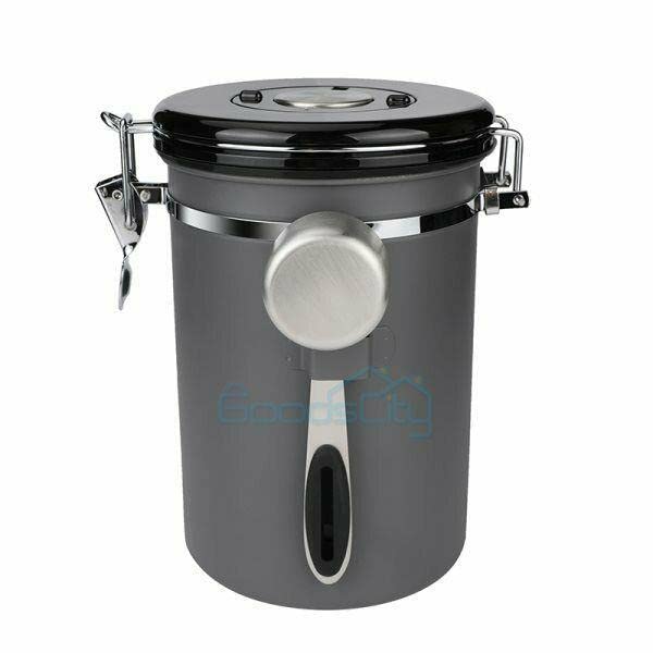 CarteRE 1.8L Stainless Steel Kitchen Canister Set with Airtight Lids & Date Tracker - Food Storage Containers for Flour, Sugar, Coffee, Tea | Pantry Organization & Countertop Decor