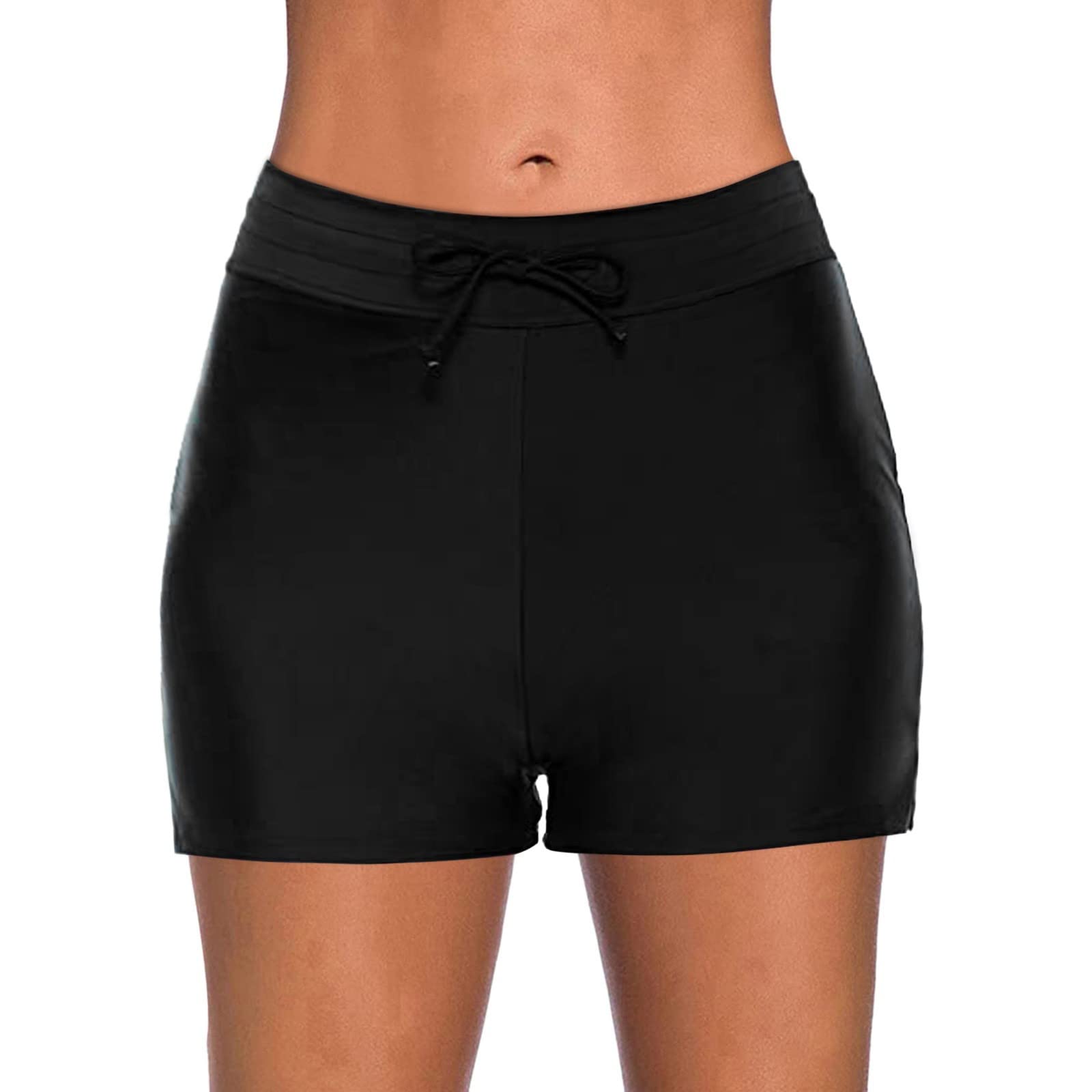 **Women's Plus Size High Waist Board Shorts - Quick Dry Swim Bottoms for Swimming, Surfing & Beach Sports | Sporty Bathing Shorts for Active Lifestyles**