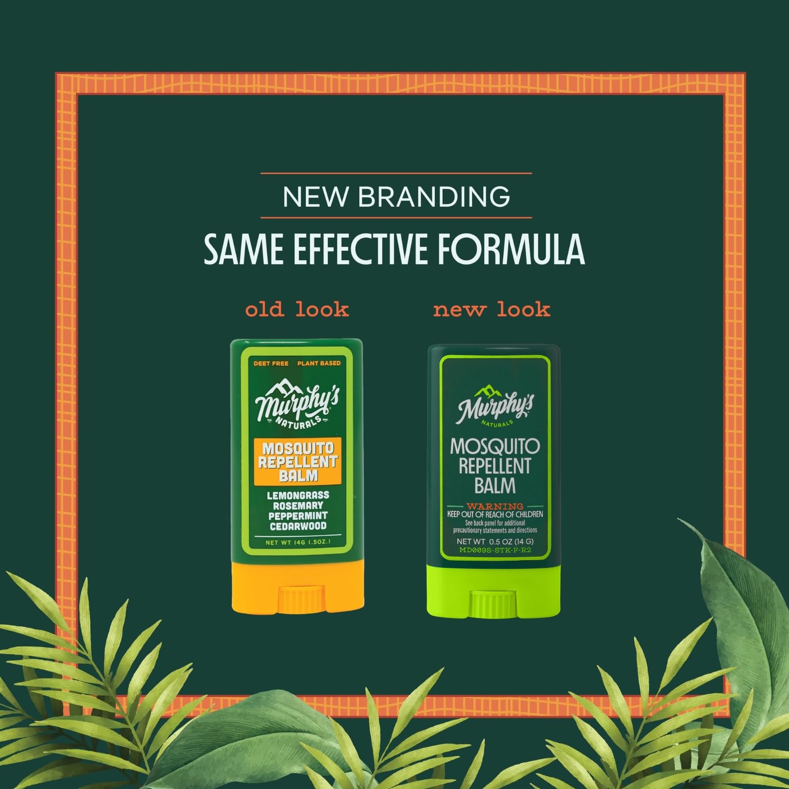 Murphy's Naturals Mosquito Repellent Balm Stick - Plant-Based, DEET-Free, Natural Ingredients for Outdoor Activities, Camping, Hiking & Travel - Pocket Size (0.5oz, 3-Pack)