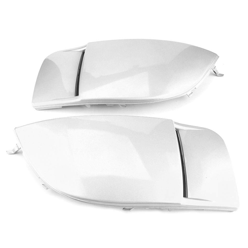 EVGATSAUTO ABS Fog Lamp Bezel for Subaru STI WRX 2004-2005 - Durable Front Fog Light Cover Pair (White) | Perfect for Off-Roading & Night Driving Enhancement