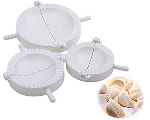 WARESHARK 3-Piece Dumpling Maker Set - Pastry Press, Dough Mould for Dim Sum, Empanadas & Calzones | Perfect for Homemade Asian & Italian Cuisine