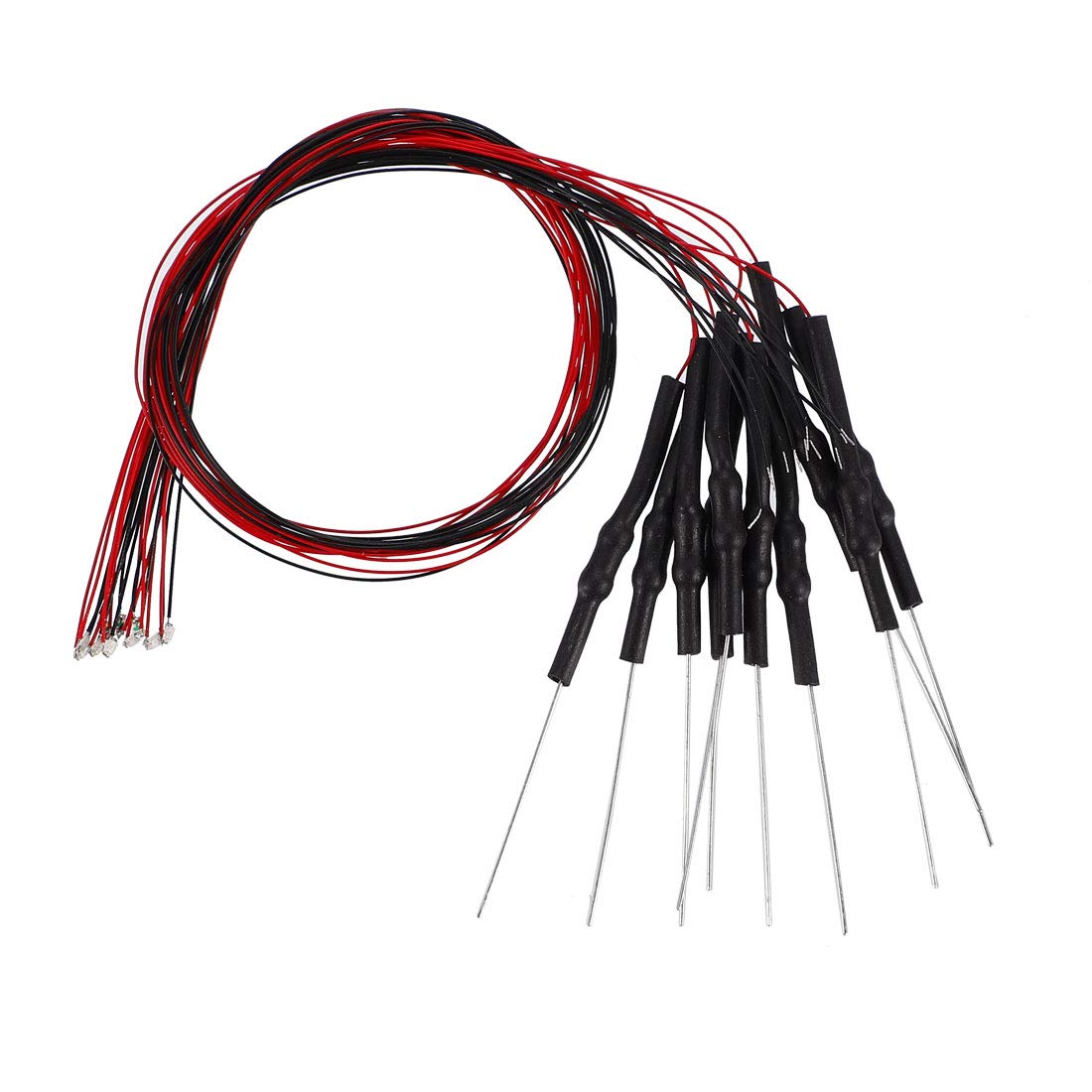 uxcell 10pcs Prewired 0603 Orange SMD LED Diodes - 6-18V DC Micro Wired Soldered Mini LED Lights with Resistor for Circuit Boards, DIY Electronics, and Small Lighting Projects