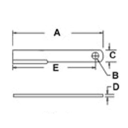 MOQ20-0037 Rotary Cutter Lift Blade Replacement for Bush Hog 1287 1307 207 220 257 Models - Durable Mower Blades for Agricultural & Landscaping Equipment