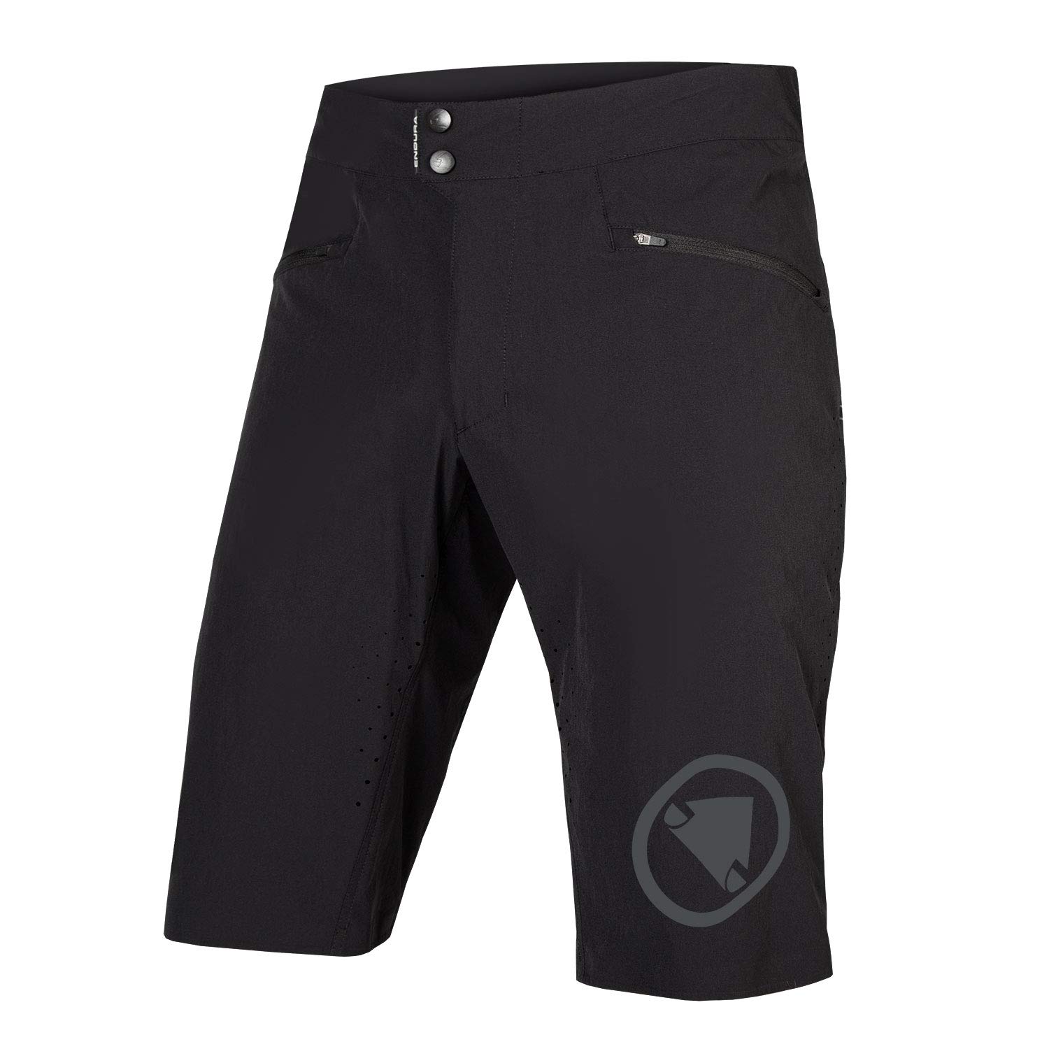 Endura Men's SingleTrack Mountain Bike Baggy Cycling Shorts - Lightweight, Breathable, Large Size Black for Trail Riding & Biking Adventures