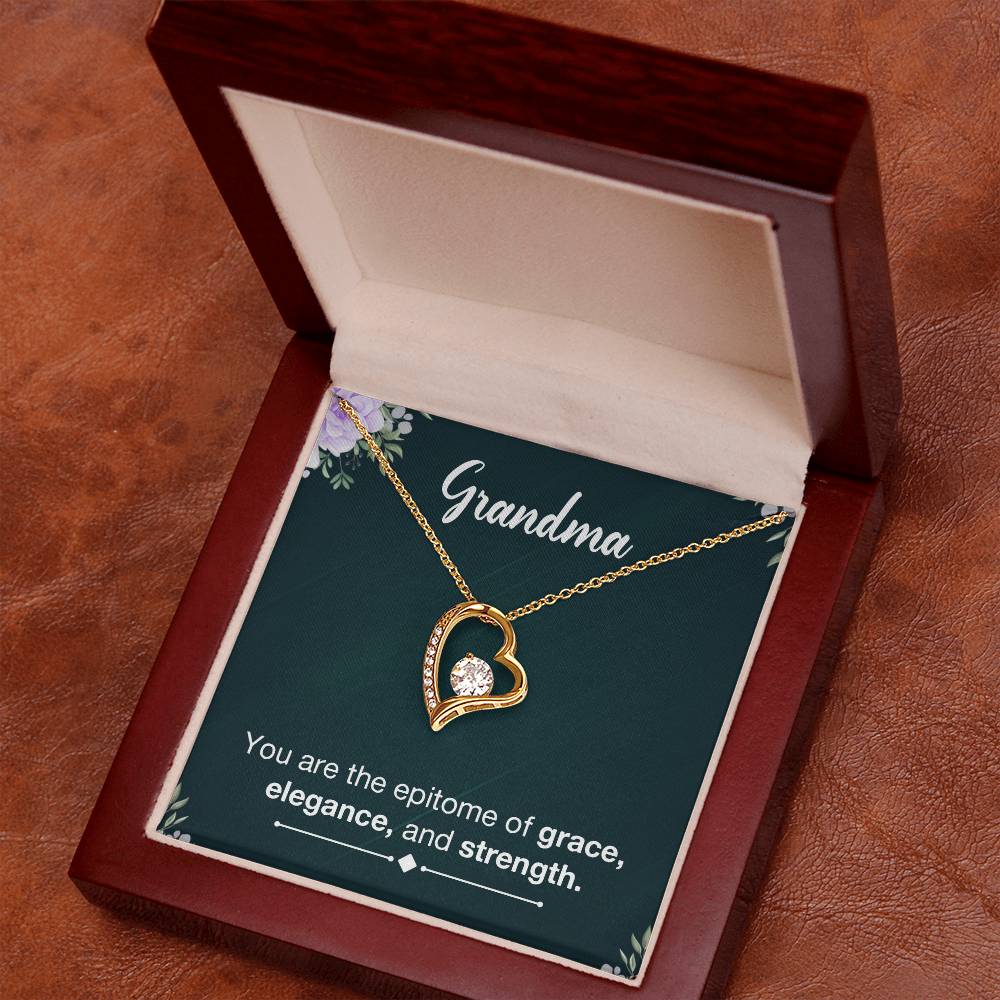 Beautiful Heart Necklace for Grandma - Thoughtful Gift from Grandkids - Perfect for Birthdays, Mother's Day & Family Celebrations