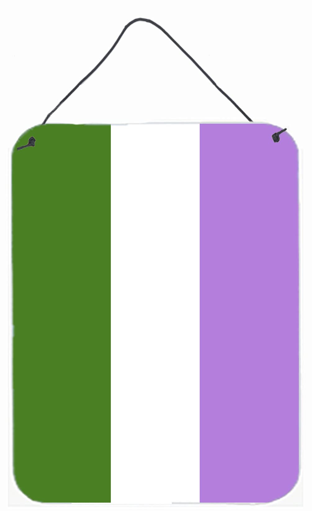 Genderqueer Pride Metal Wall Sign - 12x16 Inch Aluminum Plaque for Kitchen, Bar, Bathroom & Front Door Decor - Colorful Home & Office Wall Art - Perfect for LGBTQ+ Pride Celebrations & Inclusive Spaces