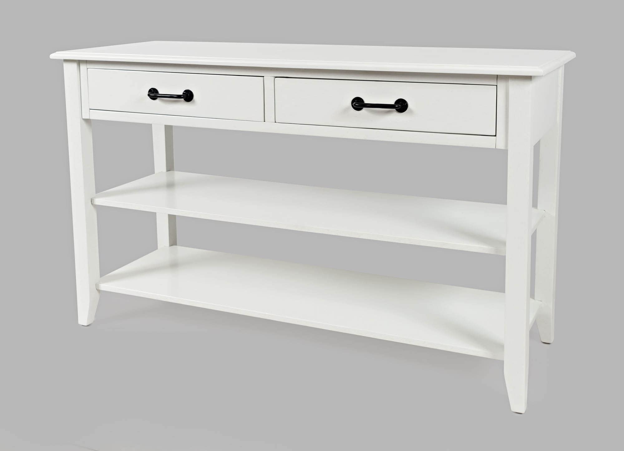 Jofran North Fork Acacia Wood 2-Drawer Sofa Table - Console Table for Living Room, Entryway, or Behind Couch - Rustic Home Decor & Storage Solution