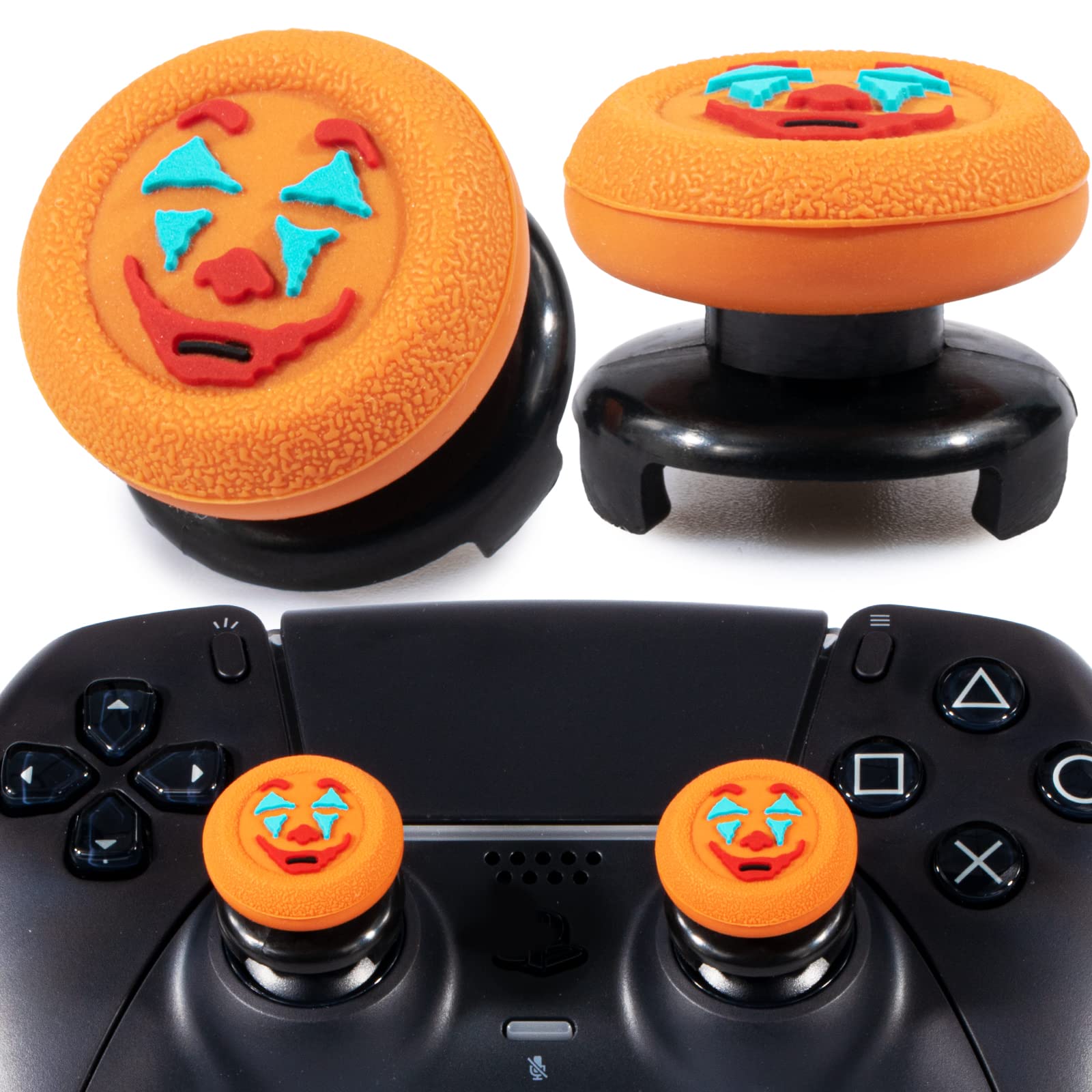 Playrealm FPS Thumbstick Extender for PS5/PS4 Controller - Joker Orange - Enhanced Gaming Grip