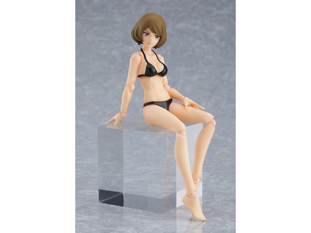 Figma #495 Chiaki Female Swimsuit Body Action Figure - Anime Collectible for Display & Photography | Perfect for Cosplay, Gift Giving & Anime Fans Collection