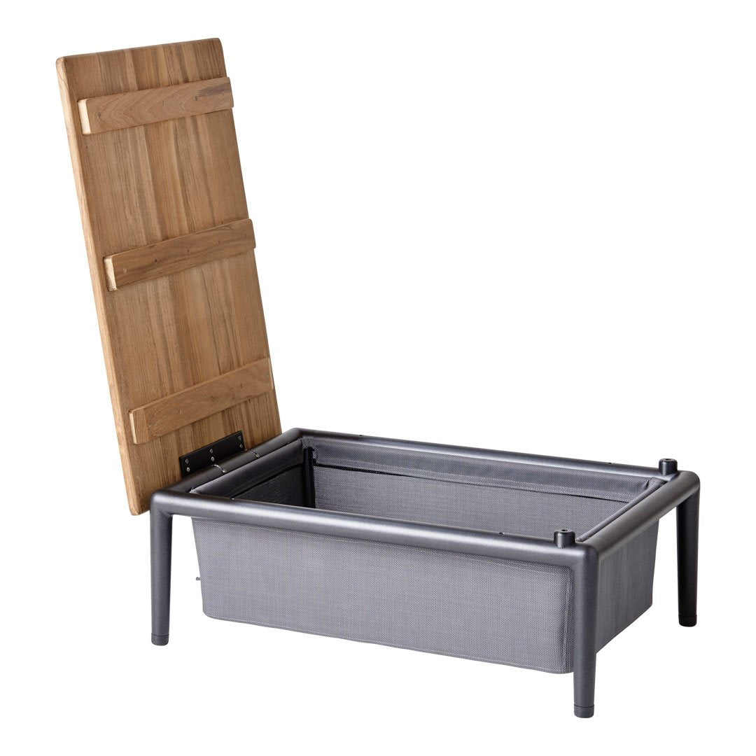 Conic Outdoor Box Table - Durable Patio Side Table for Garden, Pool, Deck & Balcony - Weather-Resistant Storage Table for Drinks, Books & Outdoor Essentials