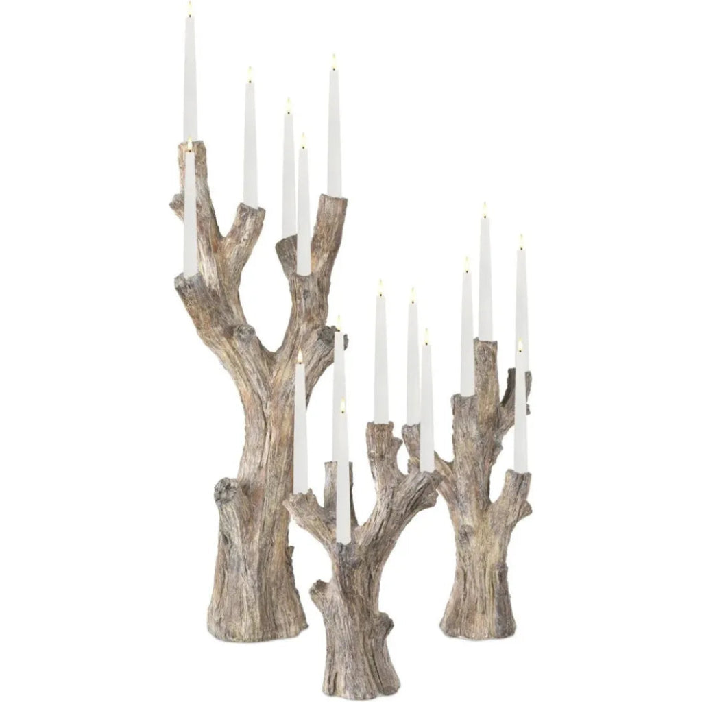 31 Rafaela Flameless LED Candelabra Sculpture - Elegant Battery-Operated Decorative Candle Holder for Wedding, Dining Room, and Home Decor