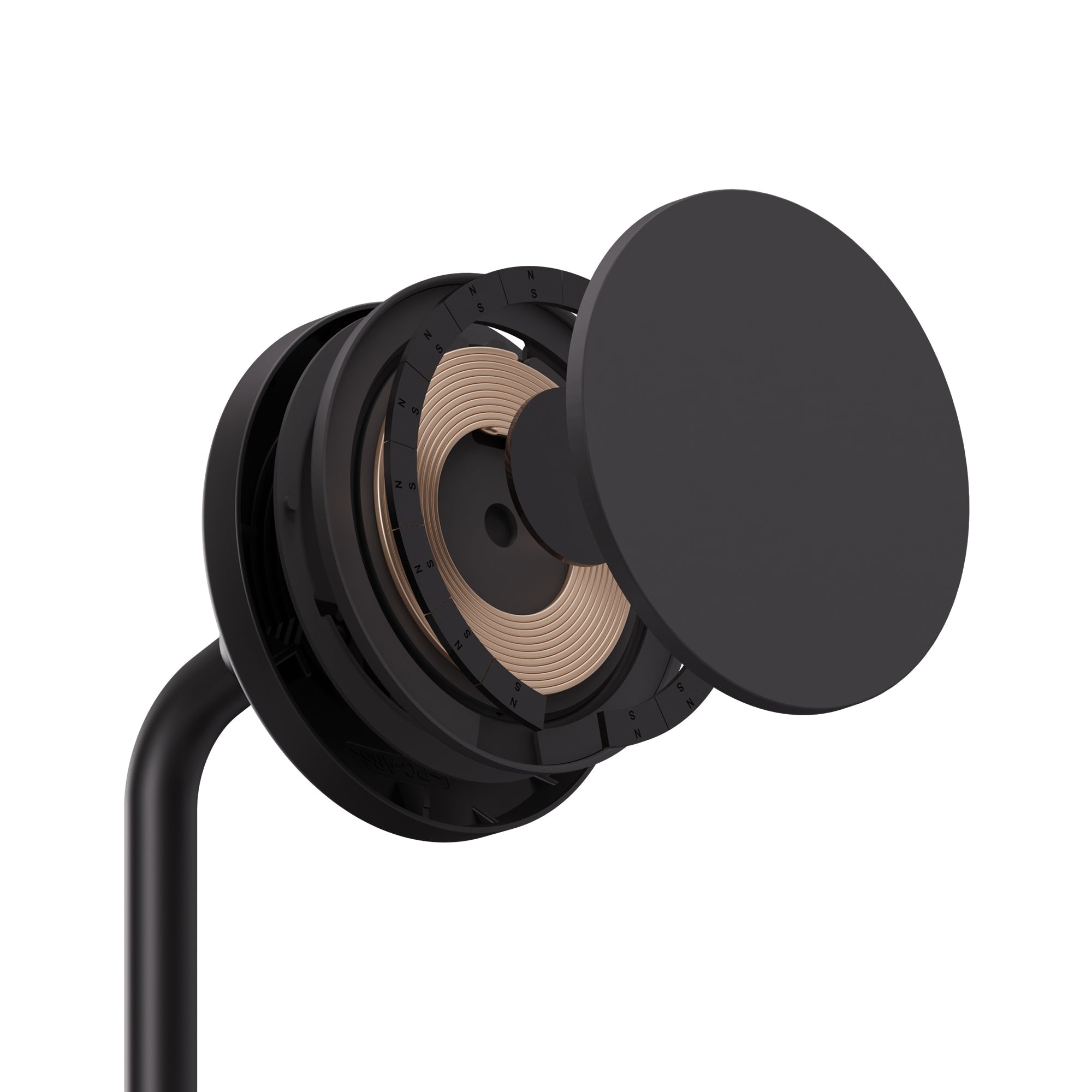 Qi2 Wireless Charging Stand - Fast Charging Dock for iPhone, Samsung, AirPods - Matte Black - Perfect for Home, Office & Nightstand Use
