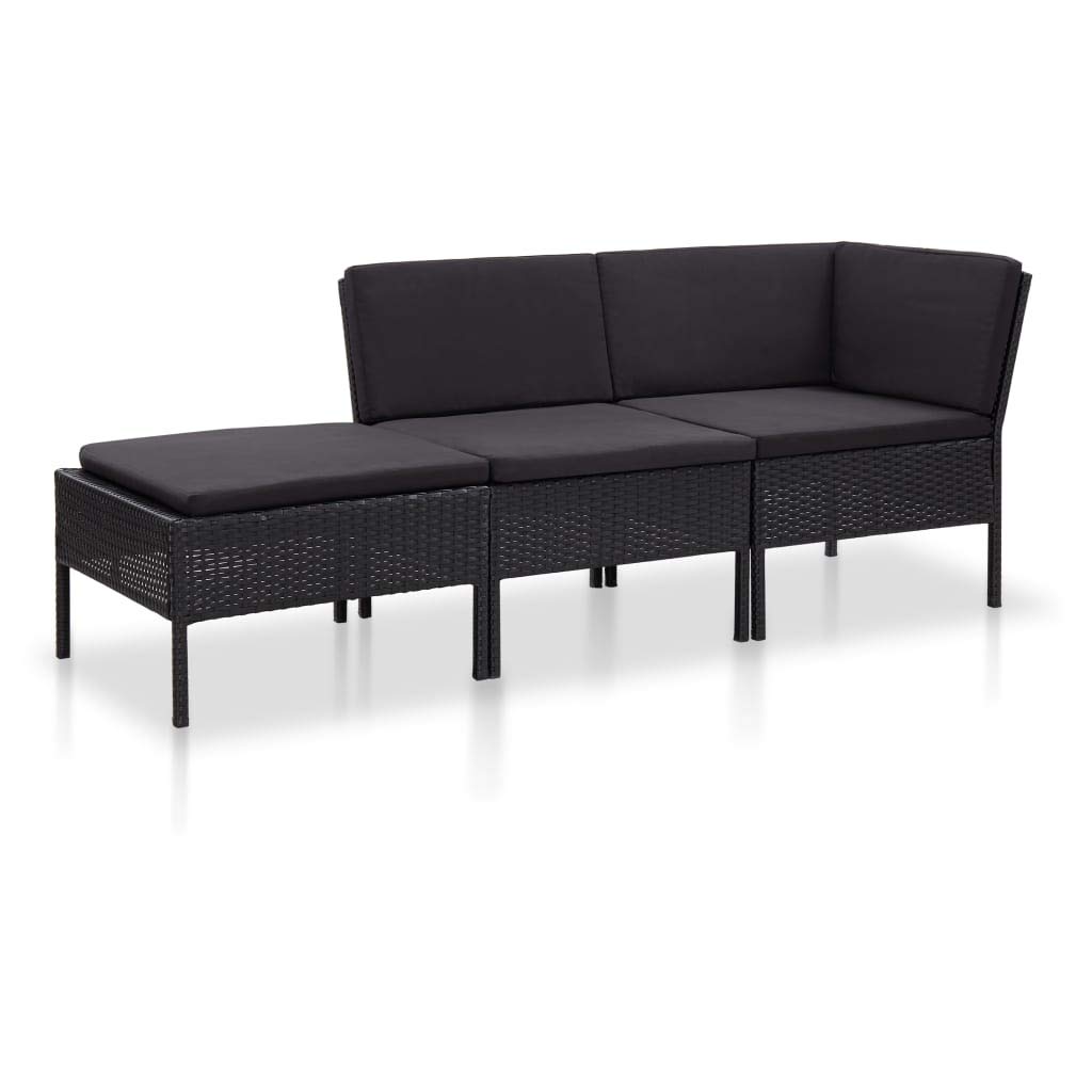 Premium 3-Piece Outdoor Patio Furniture Set with Thick Cotton-Filled Cushions - Waterproof Garden Lounge Chairs & Sofa for Backyard, Poolside & Deck Relaxation