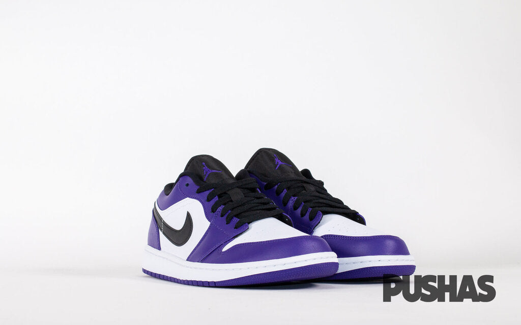 Air Jordan 1 Low 'Court Purple' Basketball Shoes - Men's Retro Sneakers for Casual Wear & Street Style