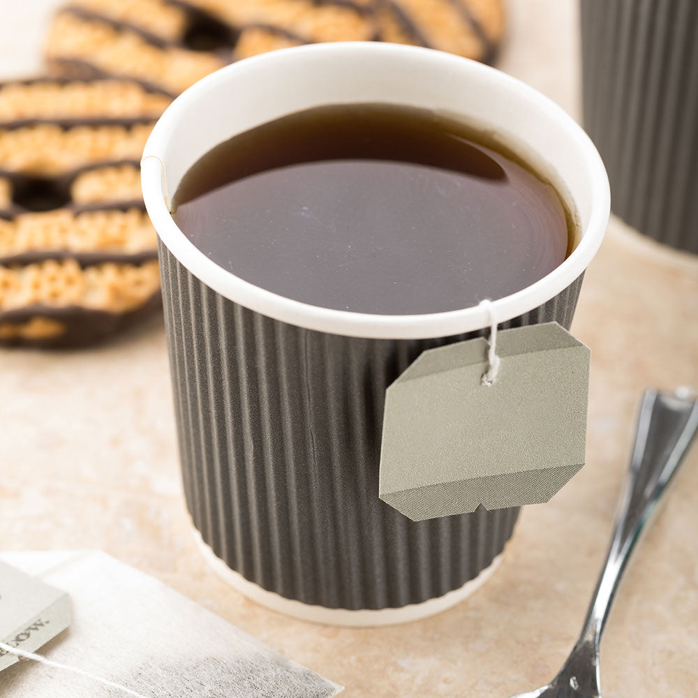 4 oz Gray Paper Coffee Cups with Ripple Wall - 2.5