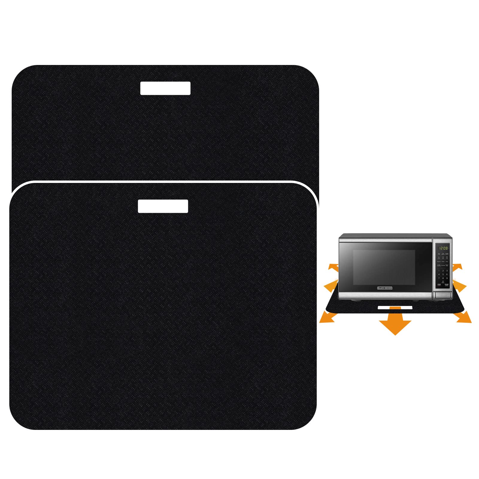 Heat Resistant Mat for Air Fryer - 2 Pack 15x18 Inch Non-Slip Silicone Countertop Protector Pad with Sliding Function, Compatible with Ninja, XL Air Fryers & Microwave Ovens - Perfect for Kitchen Countertops, Dining Tables & Outdoor Cooking