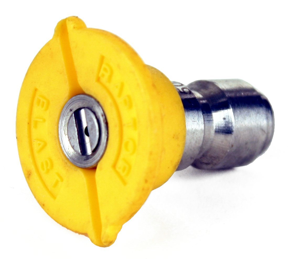1/4 Inch Stainless Steel Quick Connect 15 Degree Nozzle - 3.5mm Spray Tip for Pressure Washers, Car Washing & Industrial Cleaning Applications