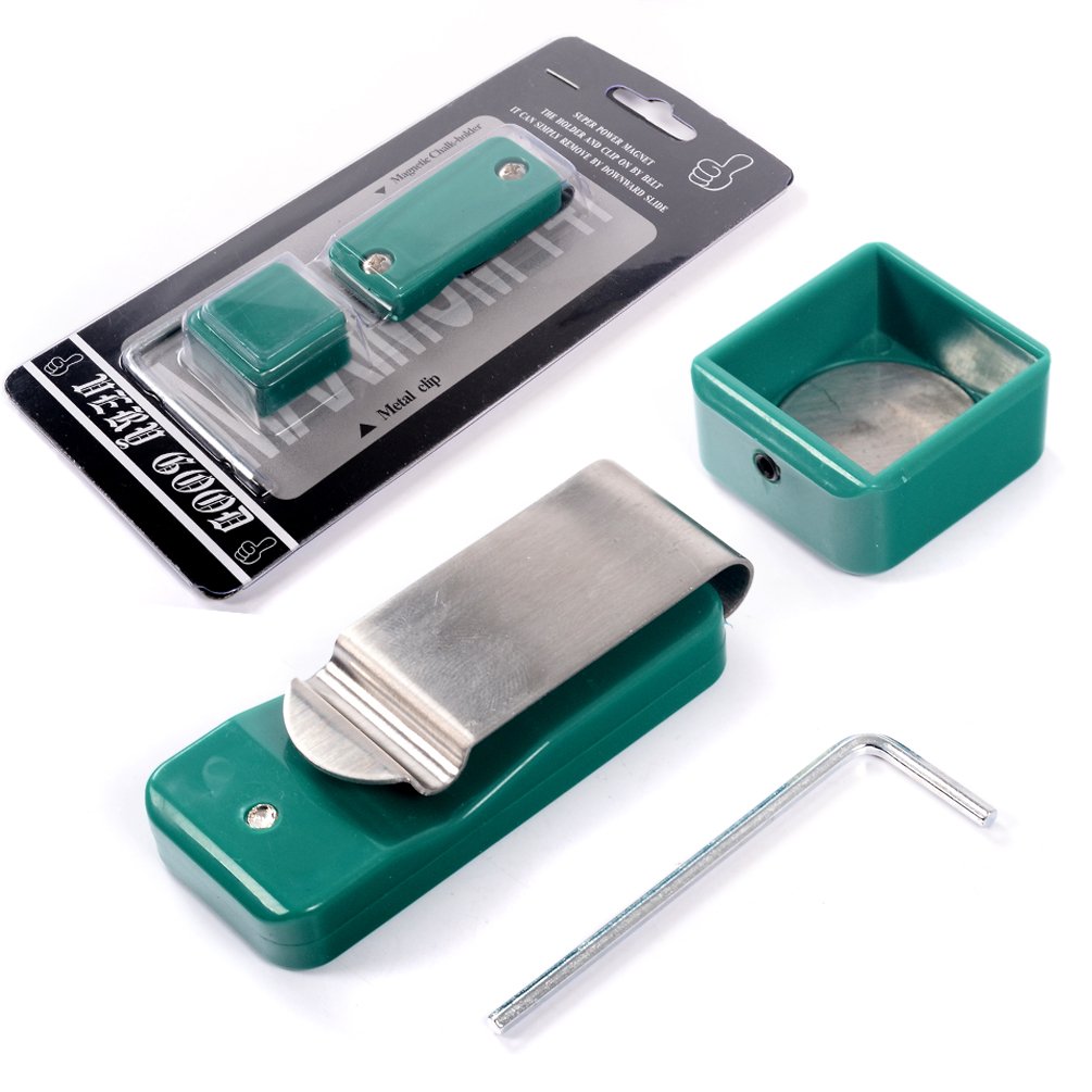 CUESOUL Magnetic Pool Cue Chalk Holder - Billiard Belt Clip Accessory for Snooker & Pool Players | Perfect for Bars, Game Rooms & Professional Tournaments