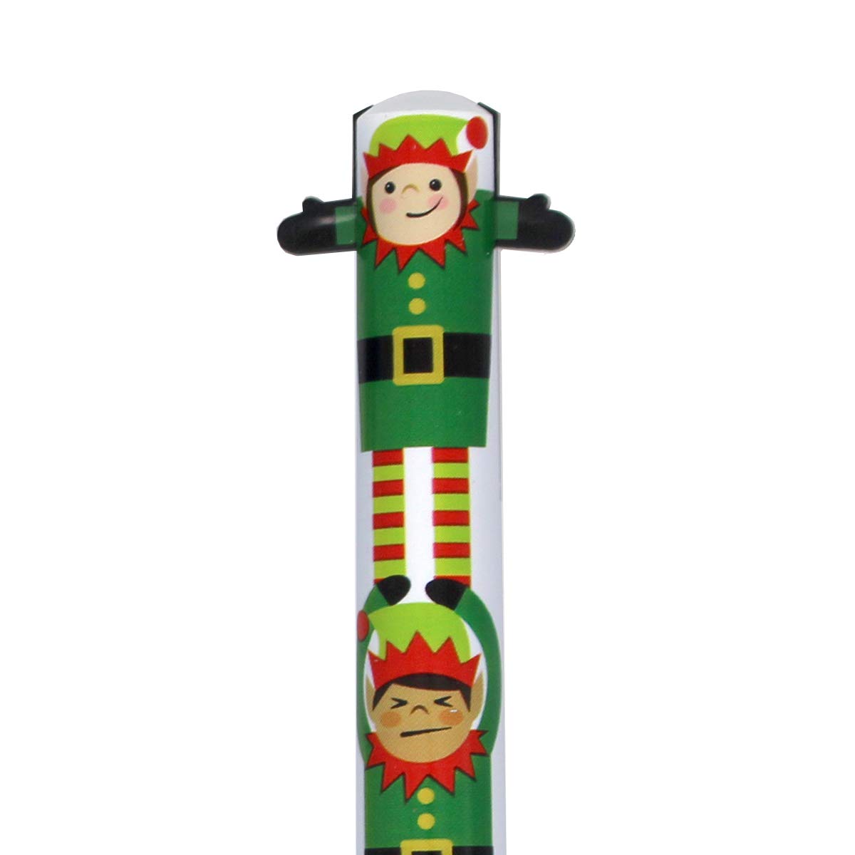 Twice as Nice 2 Color Click Pens - Happy Holiday Gift Set of 6 - Perfect for Office, School & Holiday Gifting