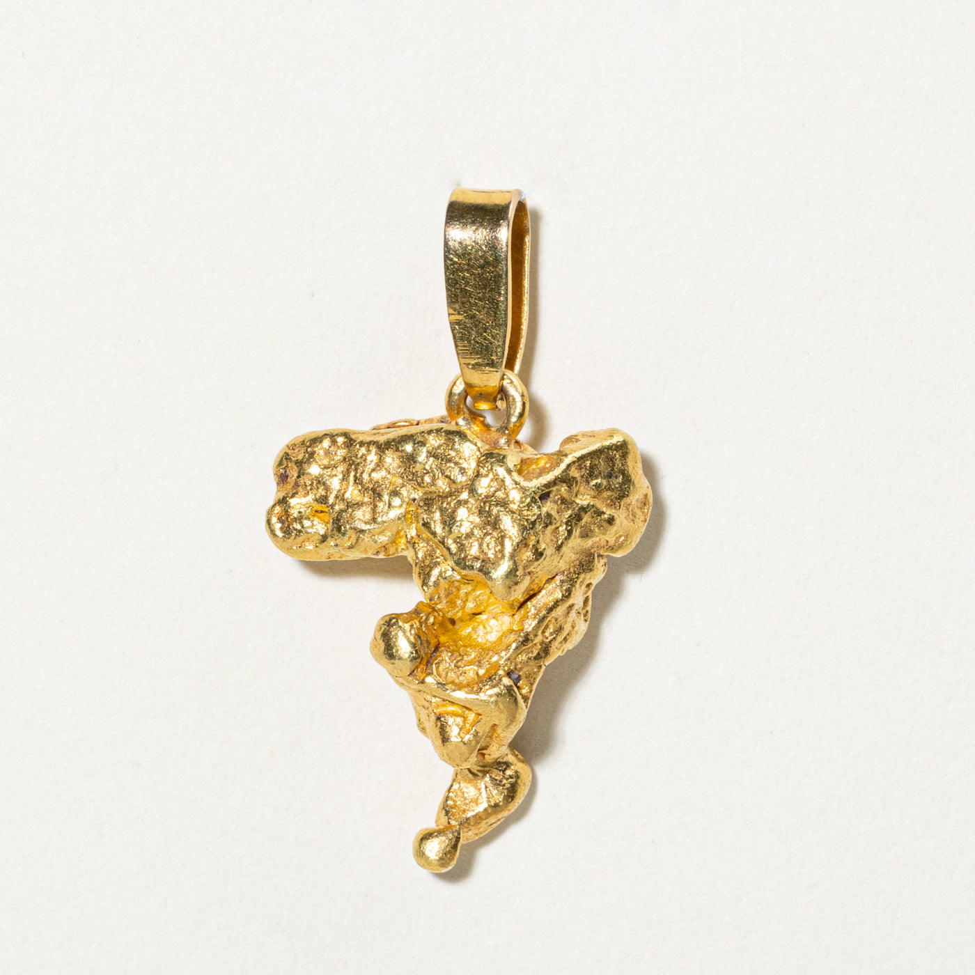 22K Yellow Gold Nugget Pendant Necklace for Women - Elegant Jewelry Gift for Birthday, Anniversary & Special Occasions