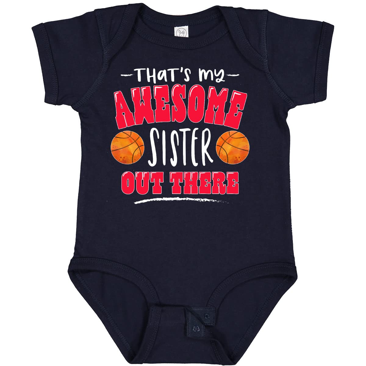 Inktastic Awesome Sister Basketball Baby Bodysuit - Perfect for Game Day
