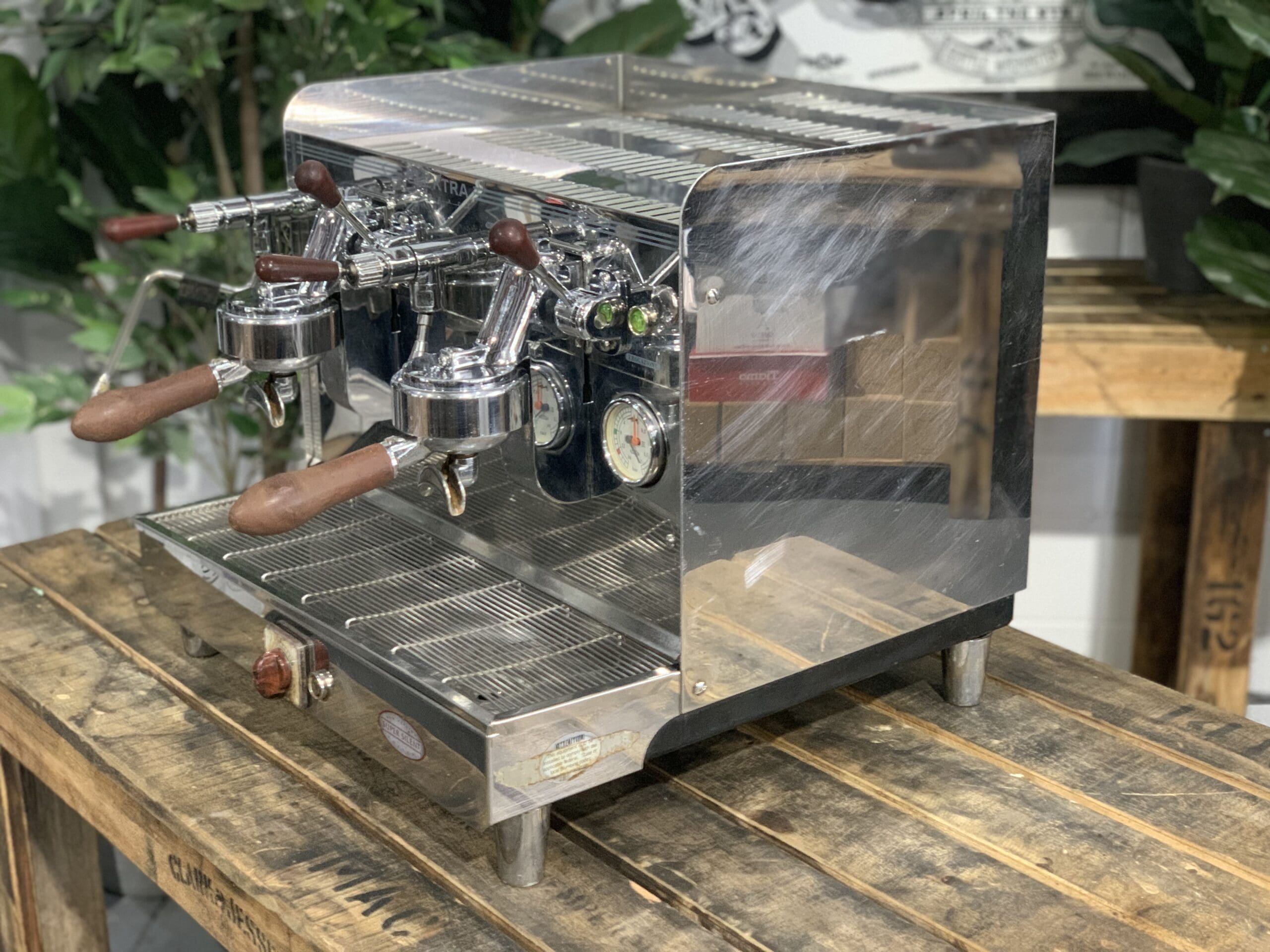 Elektra Sixties T3 Compact 2 Group Espresso Machine - Premium Stainless Steel for Home & Cafe Use