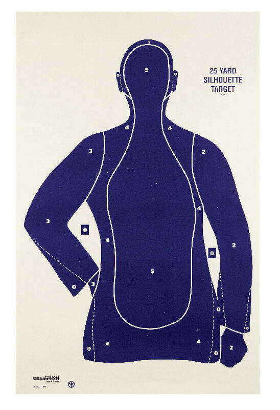 B21 E Police Silhouette Target - High Visibility Shooting Target for Law Enforcement Training | Outdoor & Indoor Range Practice Scenarios